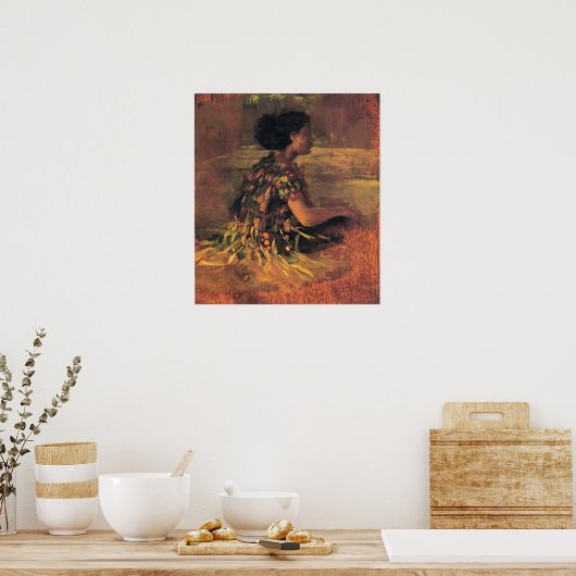 'Girl in Grass Dress' - John LaFarge Print (Keuken)