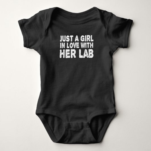 Girl In Love With Her Lab  Labrador Retriever Romper (Voorkant)