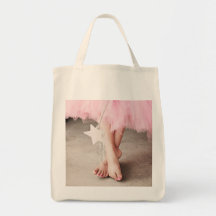 Girl in Pink Tutu Canvas tas