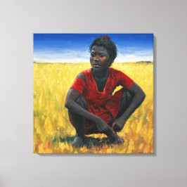 Girl in Red 1992 Canvas Afdruk