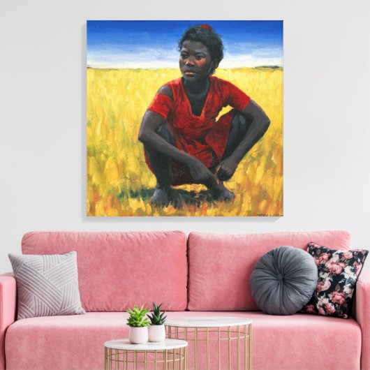 Girl in Red 1992 Canvas Afdruk (Insitu (Woonkamer))