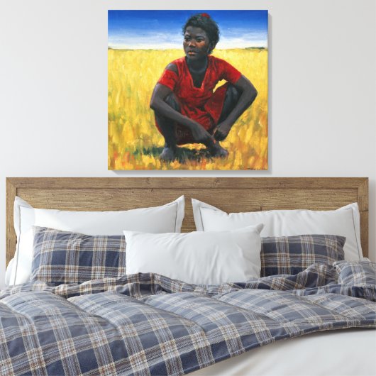 Girl in Red 1992 Canvas Afdruk (Insitu (Slaapkamer))