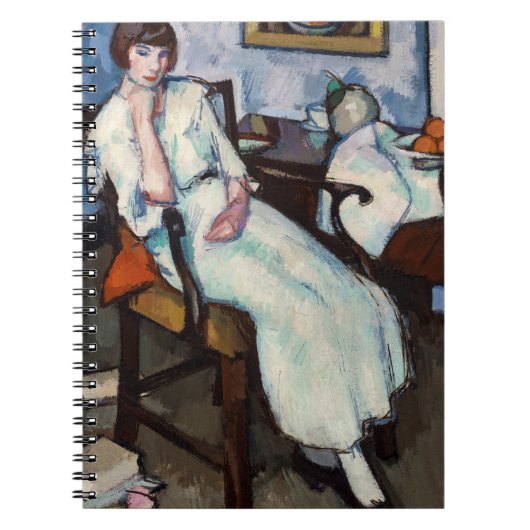 Girl in White, 1920 by Samuel John Peploe Notitieboek (Voorkant)