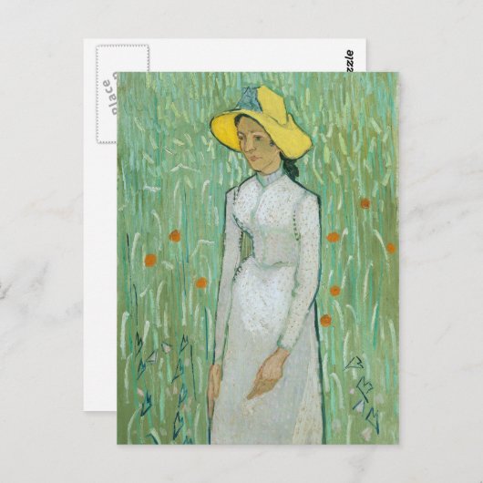 Girl in White beroemd gemaakt door Vincent van Gog Briefkaart (Voorkant / Achterkant)
