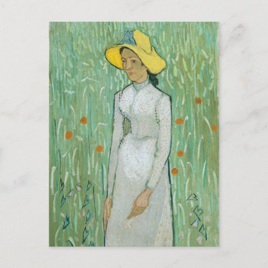 Girl in White beroemd gemaakt door Vincent van Gog Briefkaart (Voorkant)