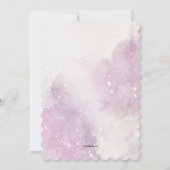 Girl in White Dress Invitation Kaart (Achterkant)