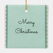 Girl in Winter Coat Retro Ornament (Achterkant)