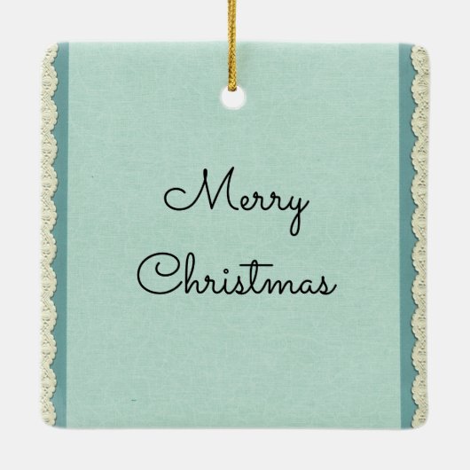 Girl in Winter Coat Retro Ornament (Achterkant)