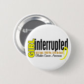Girl Interrupte 1-bladerkanker Ronde Button 5,7 Cm (Voorkant /achterkant)