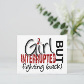 Girl Interrupted 2 Head en Neck Cancer Briefkaart (Staand voorkant)