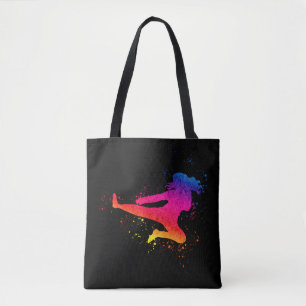 girl+jager;martiel+kunst;verf+splash;vrouw+dj tote bag
