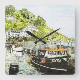 'Girl Jane Clock' Vierkante Klok