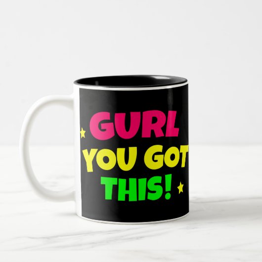 GiRL JE HEBT DIT Tweekleurige Koffiemok (Links)