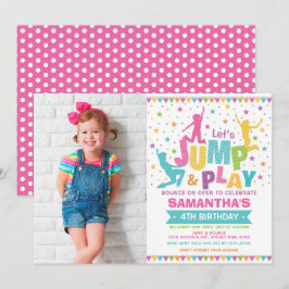 Girl Jump Birthday/Trampoline Party Bounce House Kaart