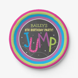 Girl Jump Party Trampoline Party Chalkboard Papieren Bordje