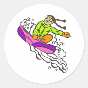 Girl Jumper Ronde Sticker