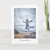 Girl Jumping for Joy - Algemeen gefeliciteerd Kaart (Voorkant)
