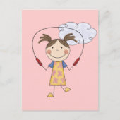 Girl Jumping Rope T-shirts en Gifts Briefkaart (Voorkant)