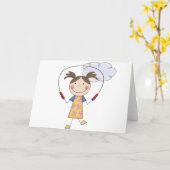Girl Jumping Rope T-shirts en Gifts Kaart (Gele Bloem)