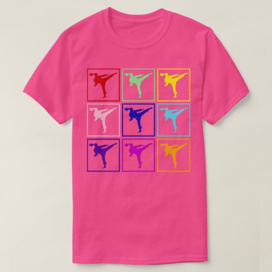 Girl Karate Kick Martial Arts Gift Karate T-shirt (Design voorkant)