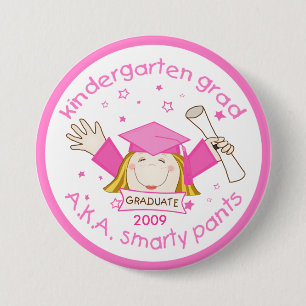 Girl Kindergarten Afstuderen/Afstuderen Button