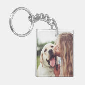 Girl Kissing Dog Sleutelhanger (Voorkant Links)