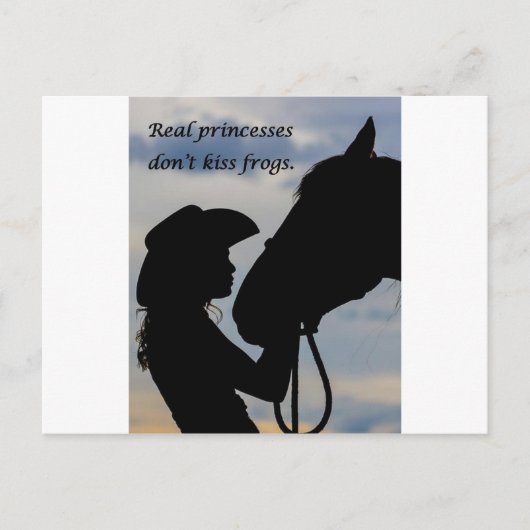 Girl Kissing Horse Briefkaart (Voorkant)