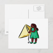 Girl Kiting Briefkaart (Voorkant / Achterkant)