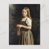 Girl Knitting, 1854 Briefkaart (Voorkant)