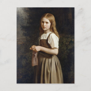 Girl Knitting, 1854 Briefkaart