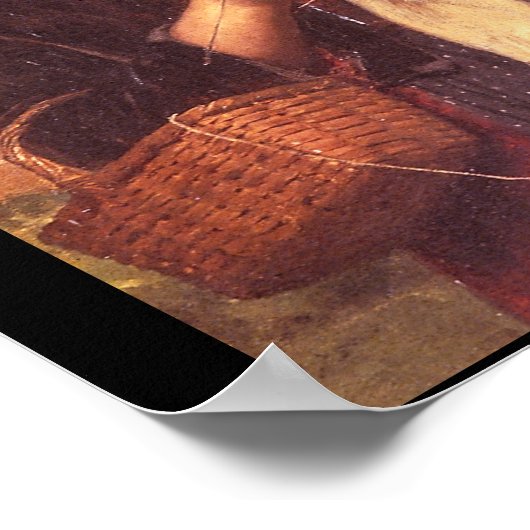 Girl Knitting', Albert_Portraits Poster (Hoek)