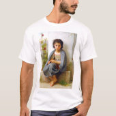 Girl Knitting, Bouguereau T-shirt (Voorkant)