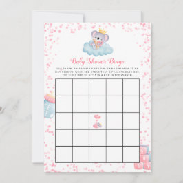 Girl Koala Beer Baby shower Bingo Kaart