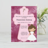 Girl-kruiscommunistisch meisje kaart (Staand voorkant)