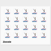 Girl Lacrosse Player in Blue Ronde Sticker (Vel)