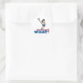 Girl Lacrosse Player in Blue Ronde Sticker (Tas)
