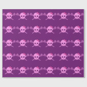 Girl Lacrosse Skull Cadeaupapier (Vlak)