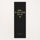 GIRL Lees uw bijbel | Funny Colorful Yogamat (Voorkant)