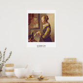 Girl leest een brief van Johannes Vermeer Poster (Keuken)