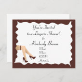 Girl Legs Bridal Shower Kaart (Voorkant / Achterkant)