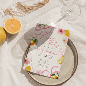 Girl Lemon Ciao Baby Italian Baby Shower Kaart
