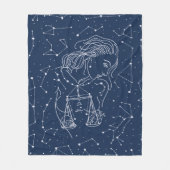 Girl Libra Zodiac Sign Fleece Deken (Voorkant)