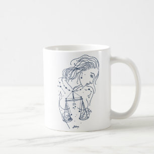 Girl Libra Zodiac Sign Koffiemok