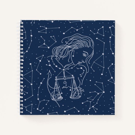 Girl Libra Zodiac Sign Notitieboek (Voorkant)