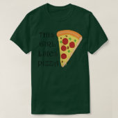 Girl Likes Pizza Funny Pizza Chef Italy food T-shirt (Design voorkant)