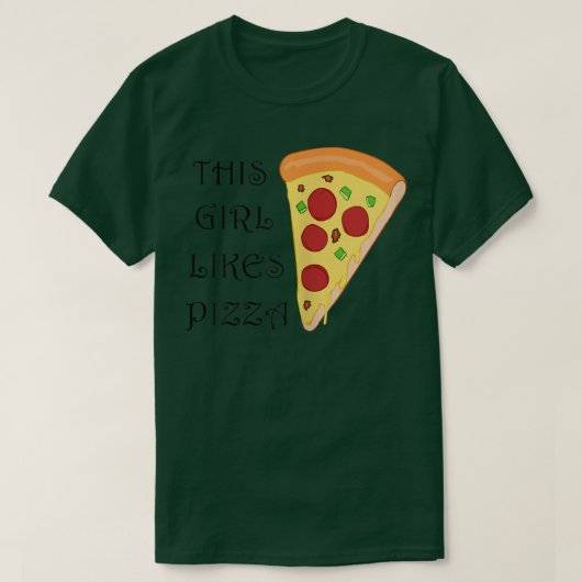 Girl Likes Pizza Funny Pizza Chef Italy food T-shirt (Design voorkant)