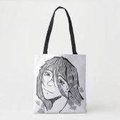 Girl lineart tote bag (Voorkant)