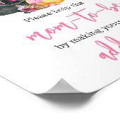 Girl Little Boo Ghost Baby shower Envelope Station Poster (Hoek)