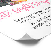 Girl Little Boo Ghost Late Night Luiers Poster (Hoek)