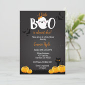 Girl Little Boo Halloween Baby shower Kaart (Staand voorkant)